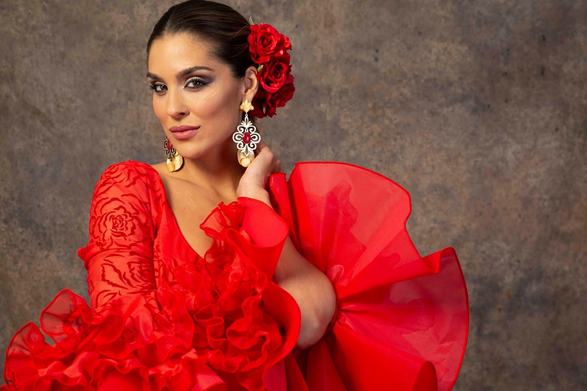 Flor de flamenca roja  Flamenca - Moda Flamenca