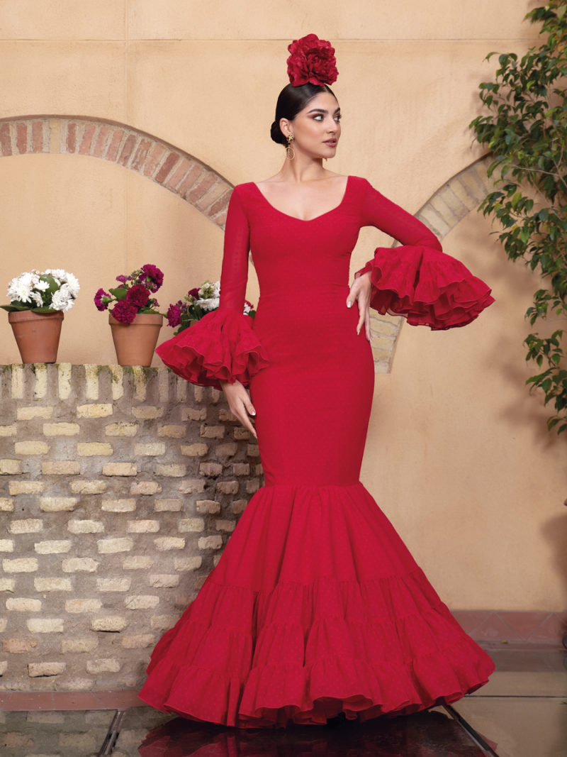 Vestido de Flamenca Córdoba blanco roto - Caroly Moda Flamenca