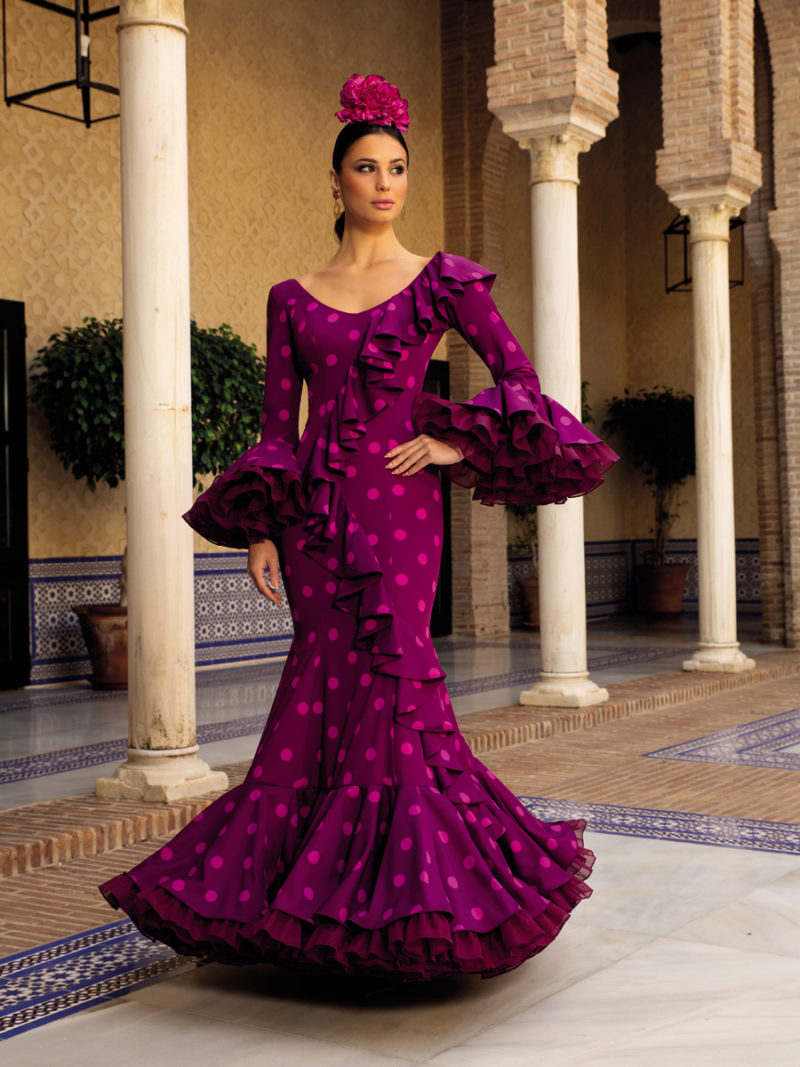 Traje de flamenca buganvilla